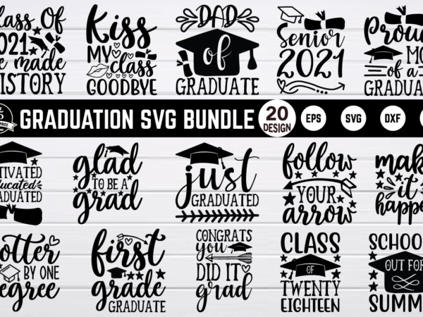 Graduation svg design bundle for sale!