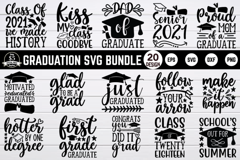 Graduation SVG Design bundle For sale!