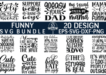 Funny SVG bundle t shirt design for sale