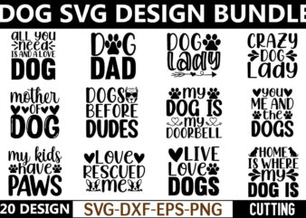 Dog svg bundle t shirt vector illustration