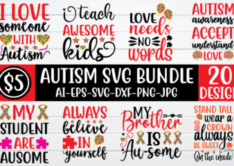Autism svg bundle for sale!