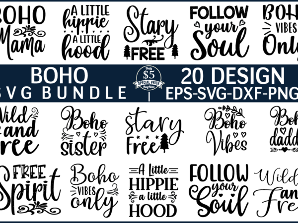 Boho svg design bundle for sale!