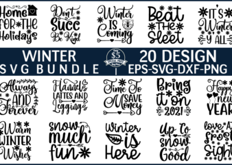 Winter SVG Design bundle for sale!