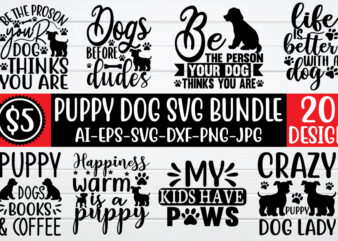 Puppy DOG SVG Bundle cut file t shirt illustration