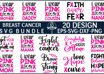 Breast Cancer SVG Bundle For sale! t shirt template