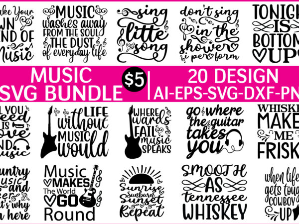 Music svg bundle t shirt art