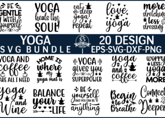 Yoga SVG Bundle for sale! t shirt design template