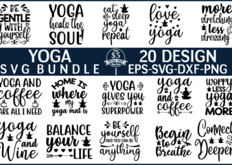 Yoga SVG Bundle for sale!