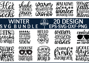 Winter SVG Design bundle for sale!