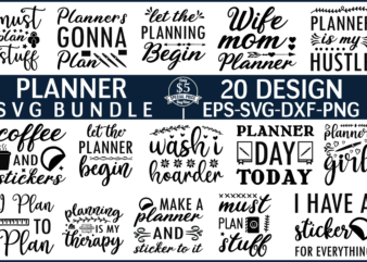 Planner svg bundle for sale! t shirt illustration