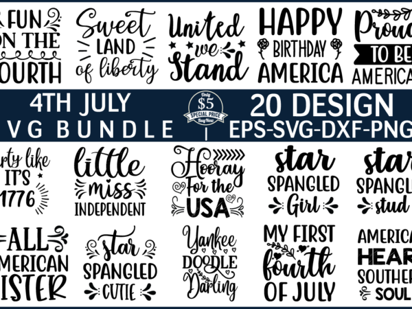 4th of july svg bundle t shirt illustration