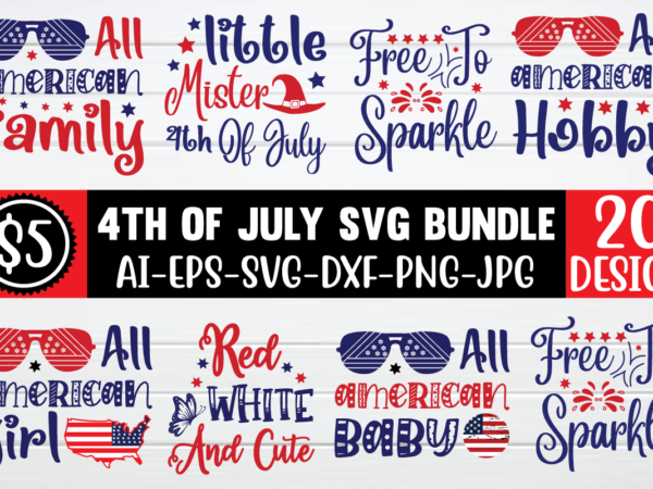 4th of july svg bundle t shirt illustration