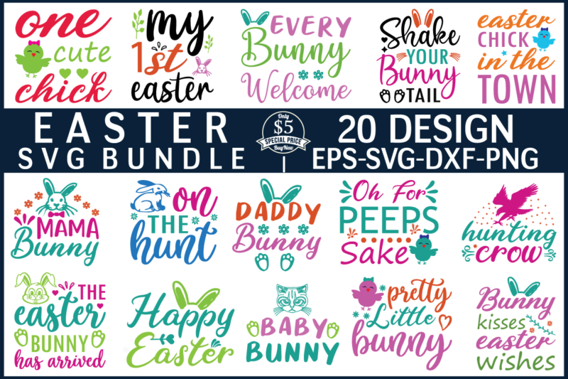 Easter svg bundle vector T shirt Design