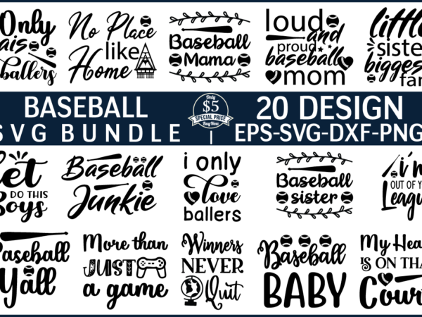 Baseball svg bundle for sale! t shirt template