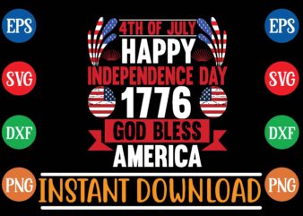 4th of july happy independence day 1776 good bless america graphic t shirt