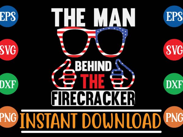 The man behind the firecracker graphic t shirt