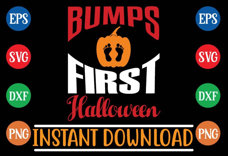 Bumps first halloween t shirt template
