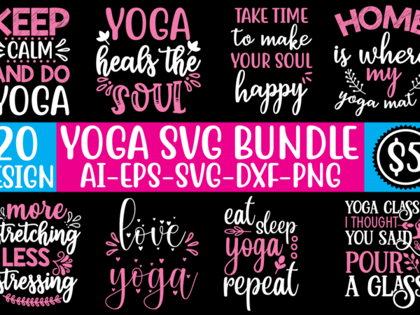 Yoga svg bundle for sale! t shirt design template