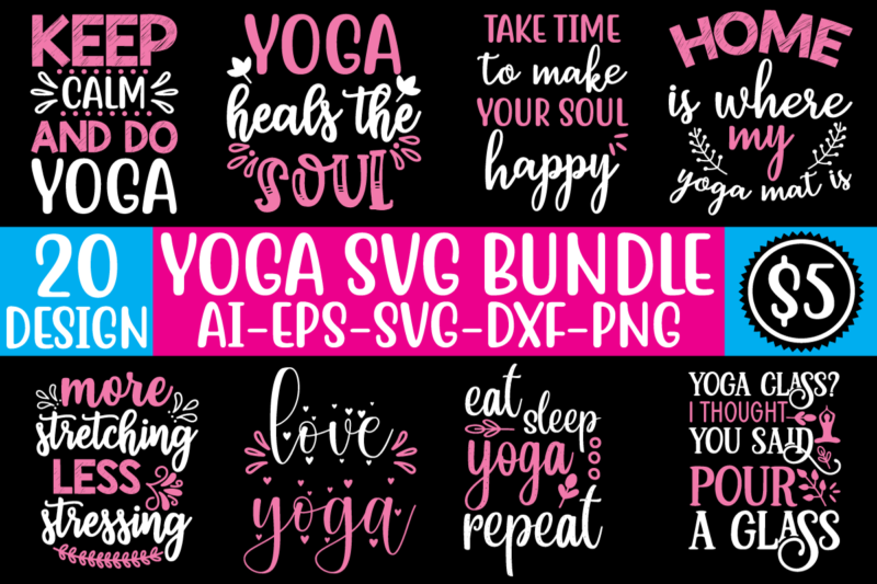 Yoga SVG Bundle for sale!