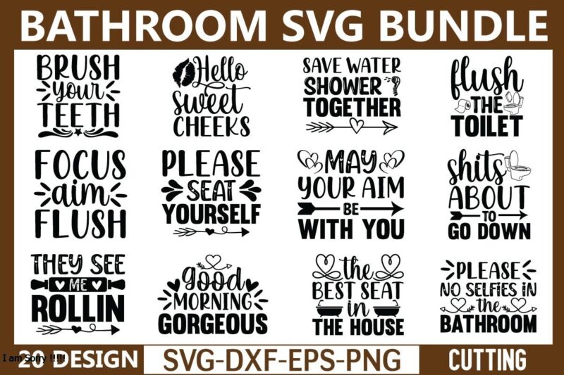 Bathroom svg bundle graphic t shirt