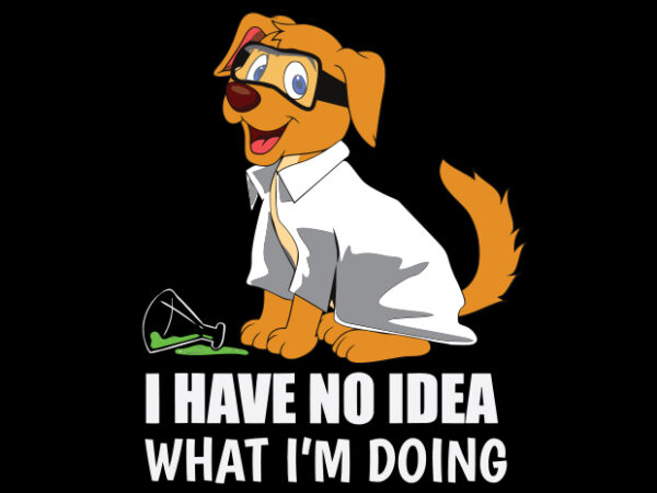 Science dog t shirt template vector