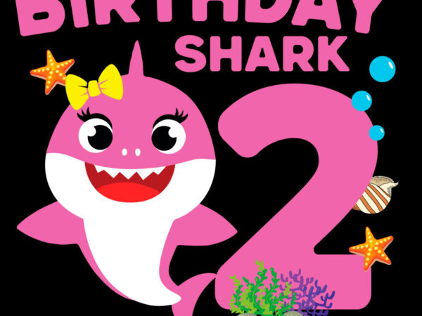 2nd birthday baby shark svg
