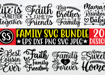 Family svg bundle t shirt vector file