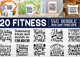 Fitness svg bundle t shirt graphic design