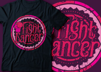 breast cancer awareness t-shirt design, the fighter girl breast cancer, fight breast cancer gloves graphics