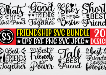 Friendship svg bundle t shirt vector file