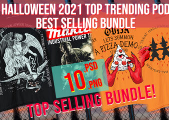 Halloween 2024 Top Trending Pod Best Selling Bundle horror scary designs