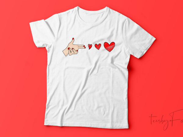 Firing hands | heart shot ready to print design