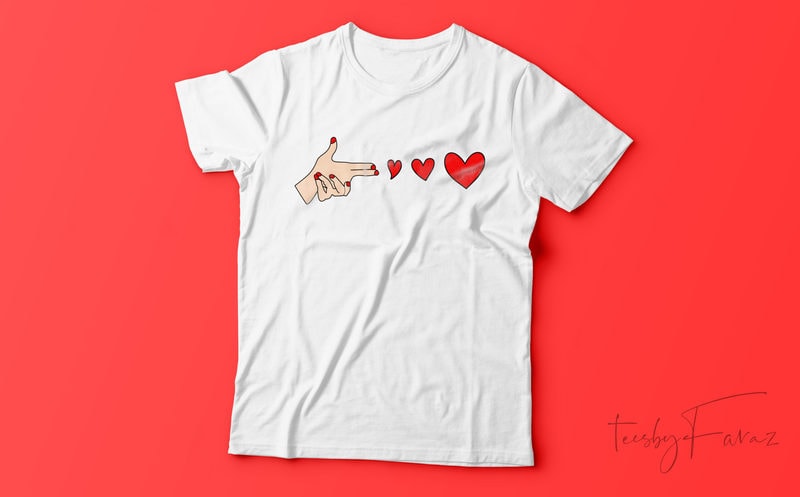 firing hands | Heart Shot ready to print design - Buy t-shirt designs