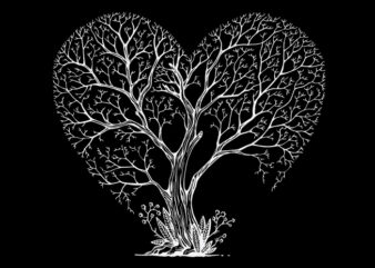 Heart Tree graphic t shirt