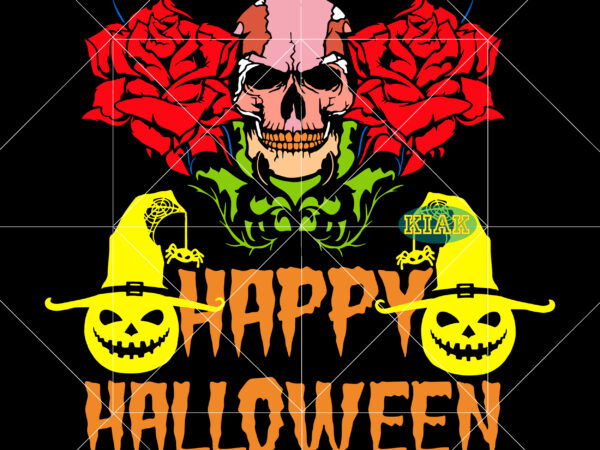 Skull and rose on halloween, sugar skull svg, skull svg, skull vector, skull logo, sugar skull vector, sugar skull logo, pumpkin svg, angry pumpkin vector, happy halloween vector, halloween png,