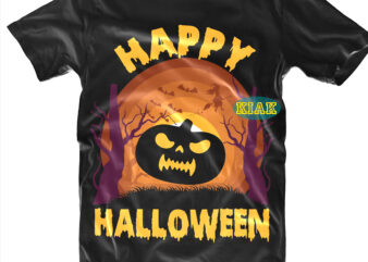 Pumpkin gets angry on Halloween night Svg, Angry pumpkin Svg, Witches Svg, Halloween Svg, Halloween t shirt design