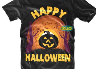 Halloween Svg, Pumpkin Svg, Witch Svg, Happy Halloween vector, Halloween Png, Halloween t shirt design