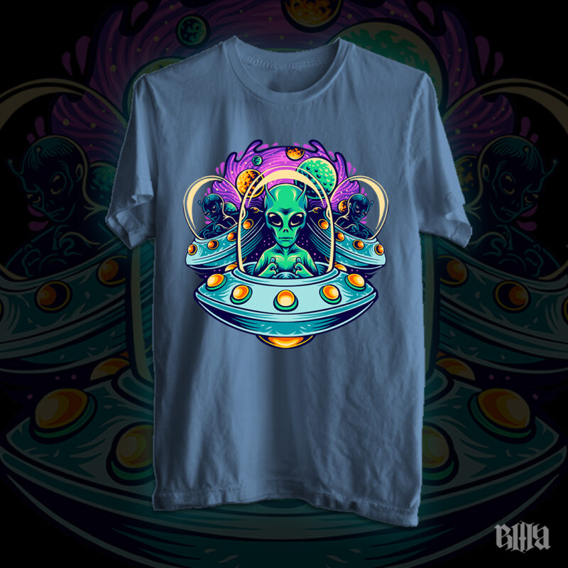 alien terror t-shirt design