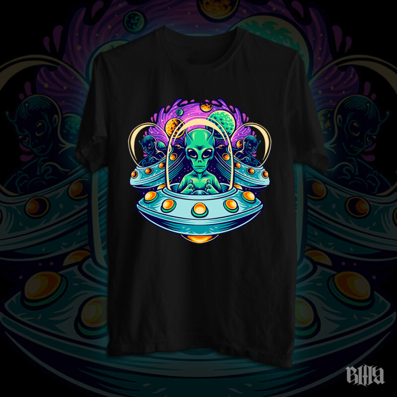 alien terror t-shirt design