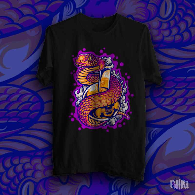 poison snake t-shirt design
