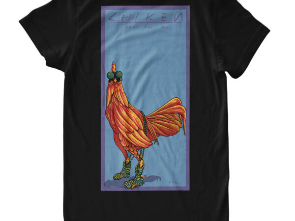 Chicken t-shirt design cartoon style