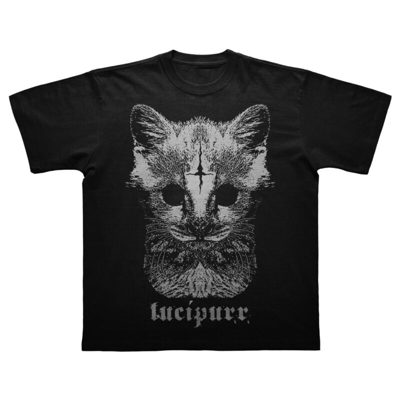 Grunge Goth Alternative Aesthetic Occult Cat - Lucipurr Black n White ...