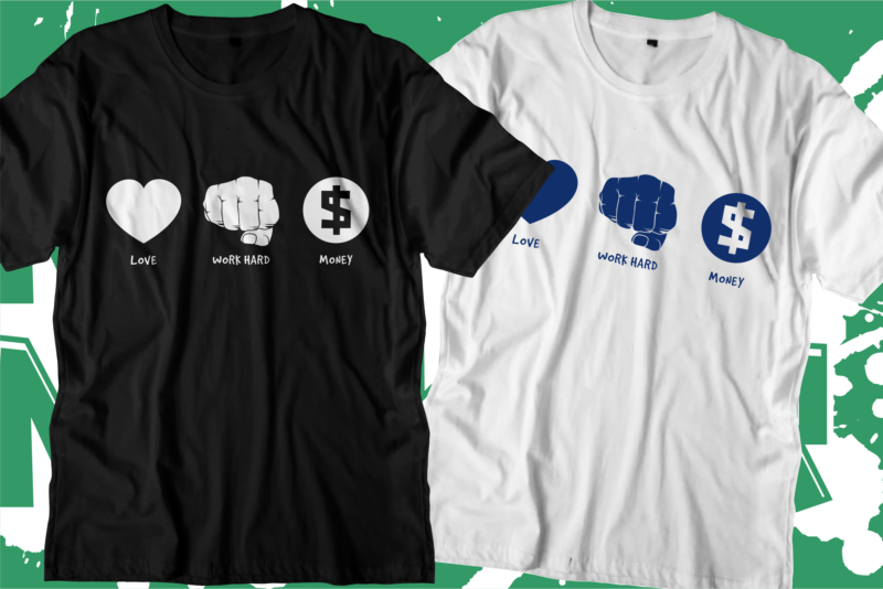 money dollar motivational quotes t shirt design bundle