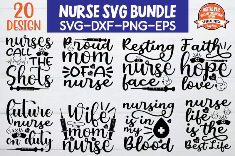 Nurse svg bundle graphic t shirt