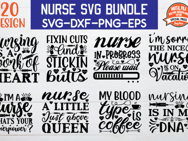 Nurse svg bundle t shirt vector artwork