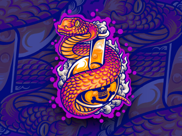 Poison snake t-shirt design