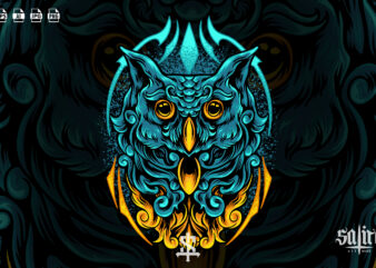 Owl Bird With Full Ornament t shirt design online