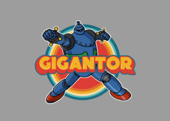 retro gigantor t shirt design online