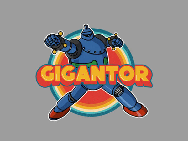 Retro gigantor t shirt design online