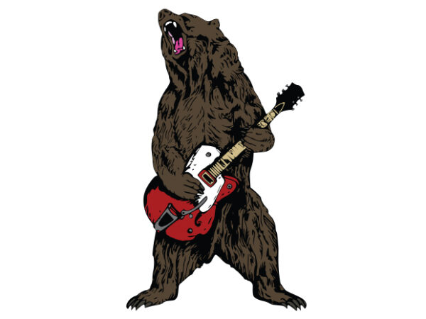 Rock bear t shirt design online
